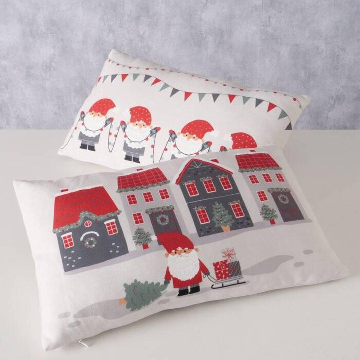 KISSEN Weihnachtsmotiv Monti 30/50 cm - Multicolor, Textil (50cm) - Boltze Home