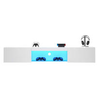 TV-ELEMENT hängend 160 x 31 x 22 cm Hochglanz Weiß mit LED - Weiß, Holzwerkstoff (31/22/160cm) - Beauniv