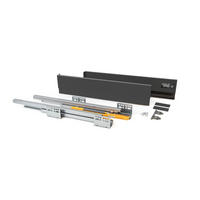 AUSSENSCHUBLADE Concept 30Kg Höhe 105mm, Tiefe 300mm, Stahl, Anthrazitgrau - Anthrazit, Metall (19.5/6/32cm) - EMUCA