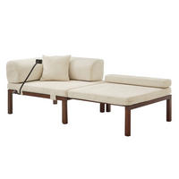 SCHLAFSOFA aus Samt in Beige mit ausziehbarer Einzelfunktion - Beige, Textil (176/64/81cm) - Modfu