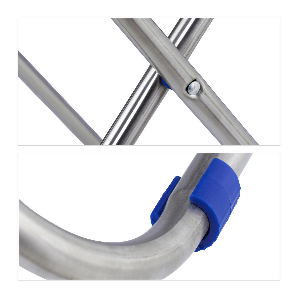 VÝSUVNÝ sušiak - strieborná, kov/plast (176/97/55cm) - Relaxdays