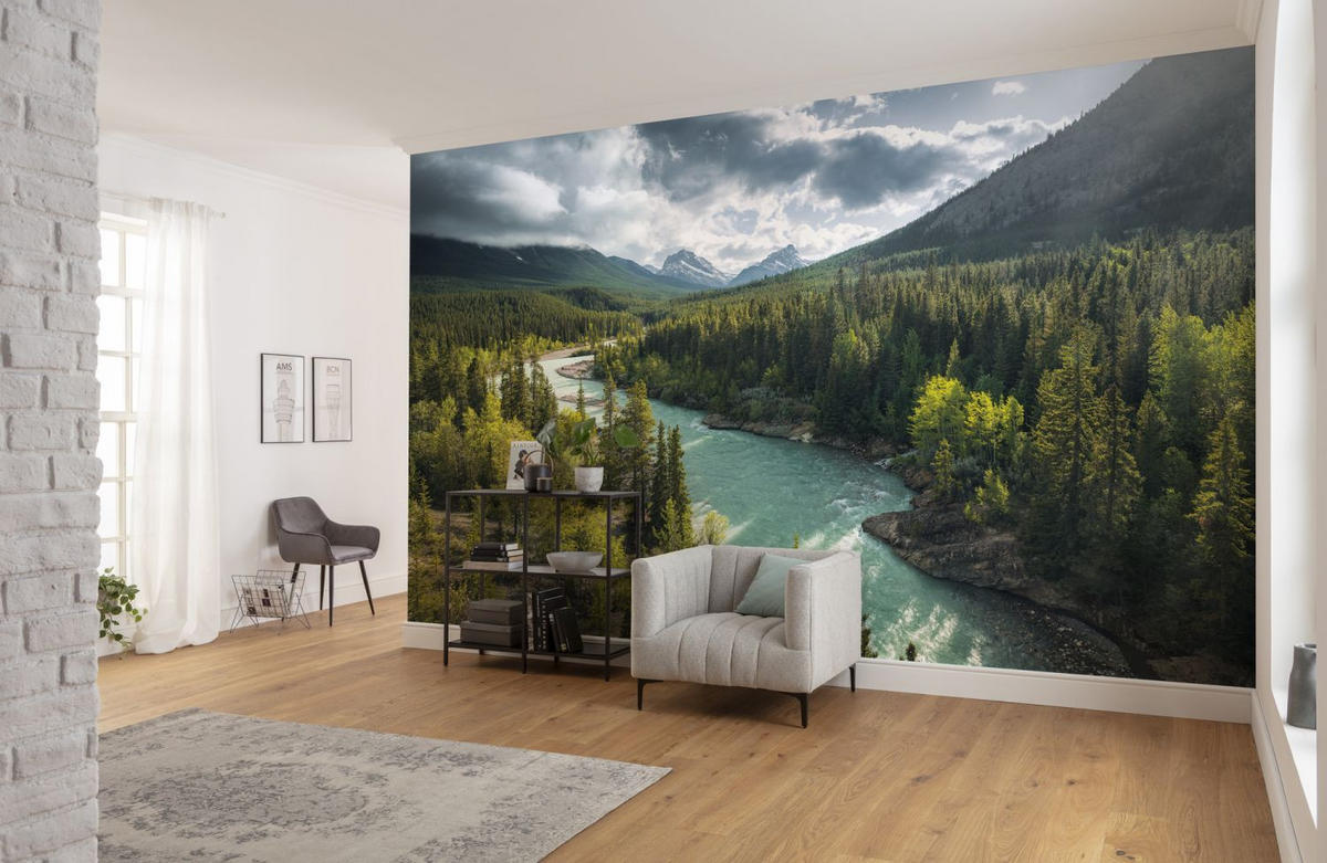 FOTOTAPETE Landschaft 450 x 280 cm - Grün, Papier (450/280cm) - Sanders & Sanders