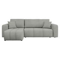 ECKSOFA Furyn Boucle - Schwarz/Grau, Holzwerkstoff/Kunststoff (244/145cm) - MIRJAN24