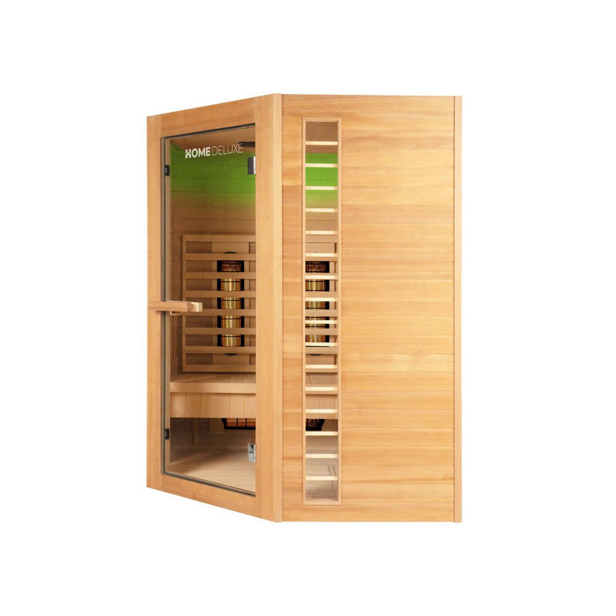 INFRAROTKABINE REDSUN DELUXE XXL - Braun, Holz (150/190/150cm) - Home Deluxe