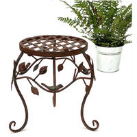 BLUMENHOCKER Metall Braun 25/25/25 cm - Braun, Metall (25/25/25cm) - DanDiBo