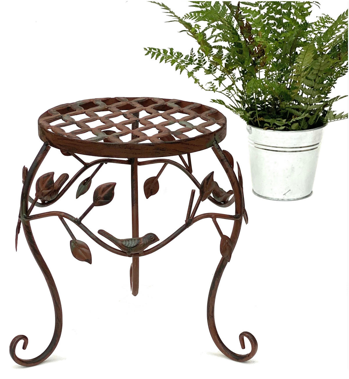 BLUMENHOCKER Metall Braun 25/25/25 cm - Braun, Metall (25/25/25cm) - DanDiBo