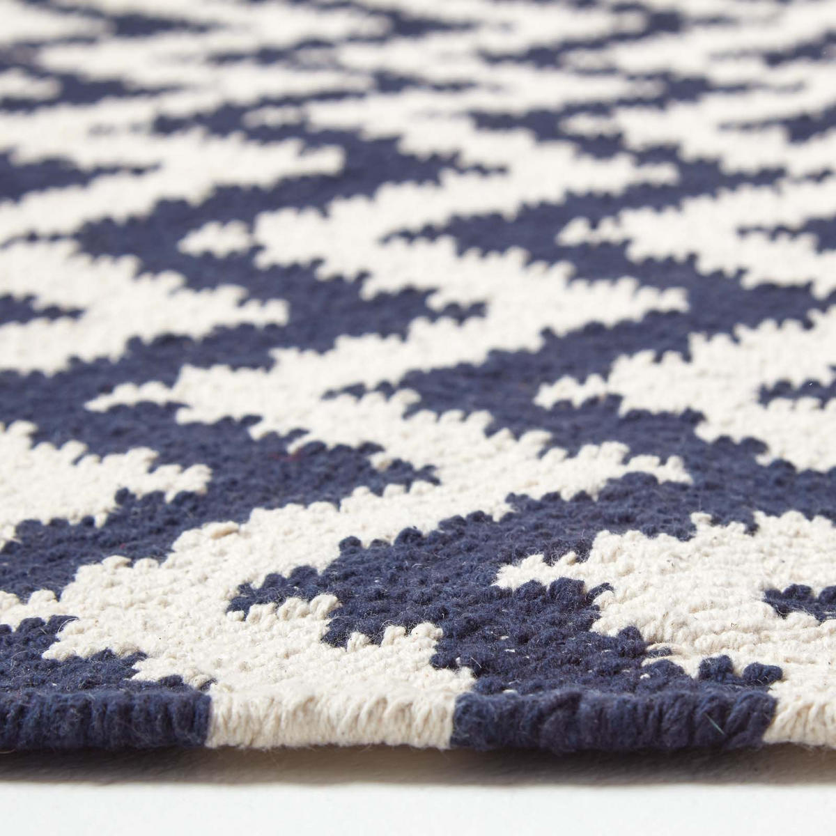 KELIM-TEPPICH Casablanca handgewebt 90/150 cm - Dunkelblau, Textil (90/150cm) - Homescapes