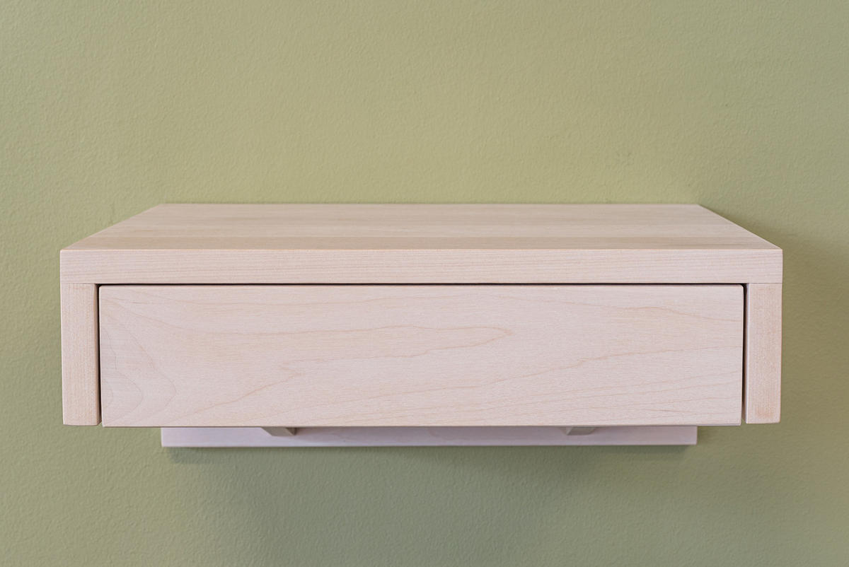 NACHTTISCH Bo, weiße Birke, 30/40/18 cm - Weiß, Holz (40/18/30cm) - WOODEK