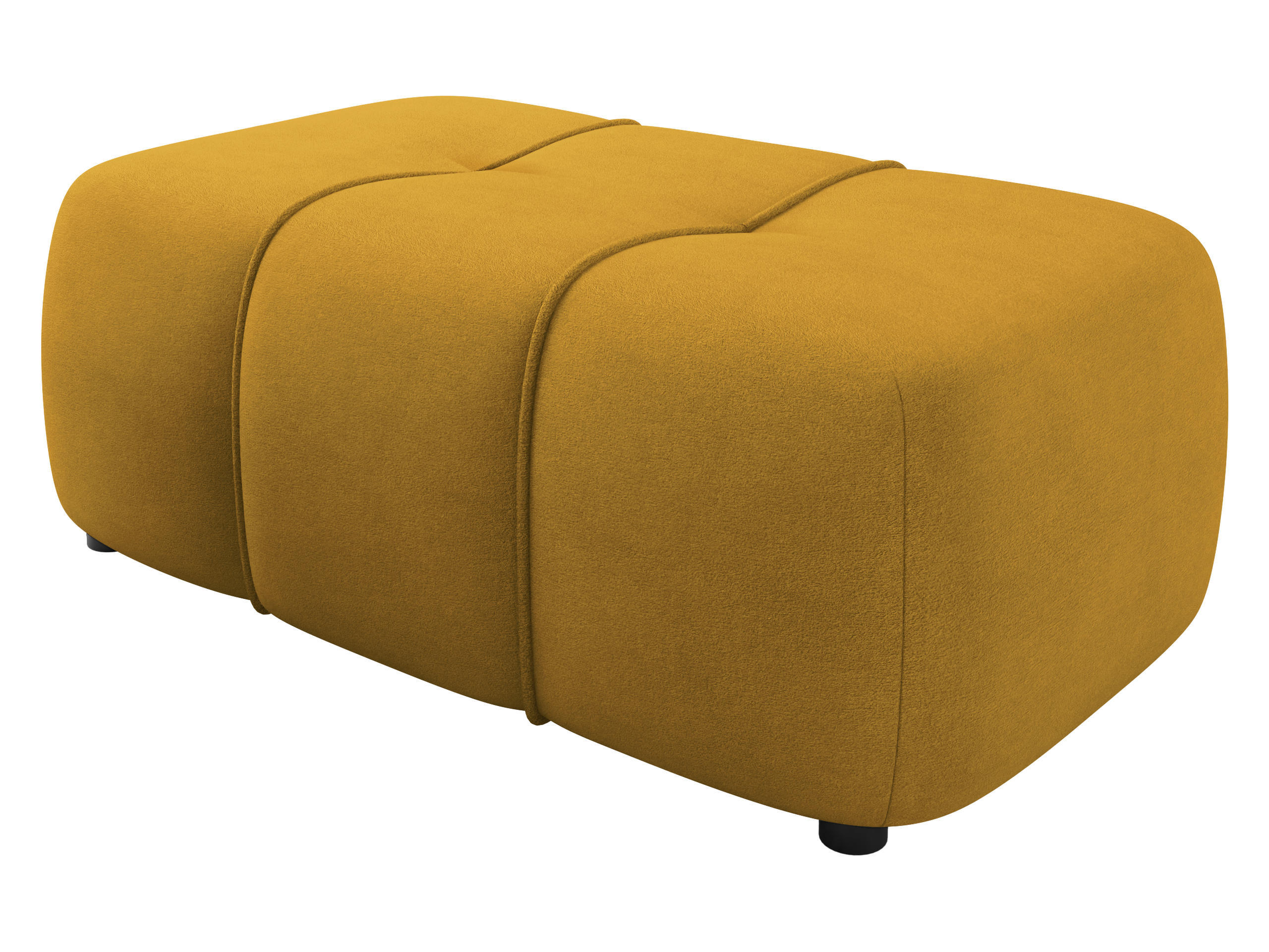 POLSTERHOCKER Furyn - Gelb/Schwarz, Holzwerkstoff/Kunststoff (93/38/62cm) - MIRJAN24