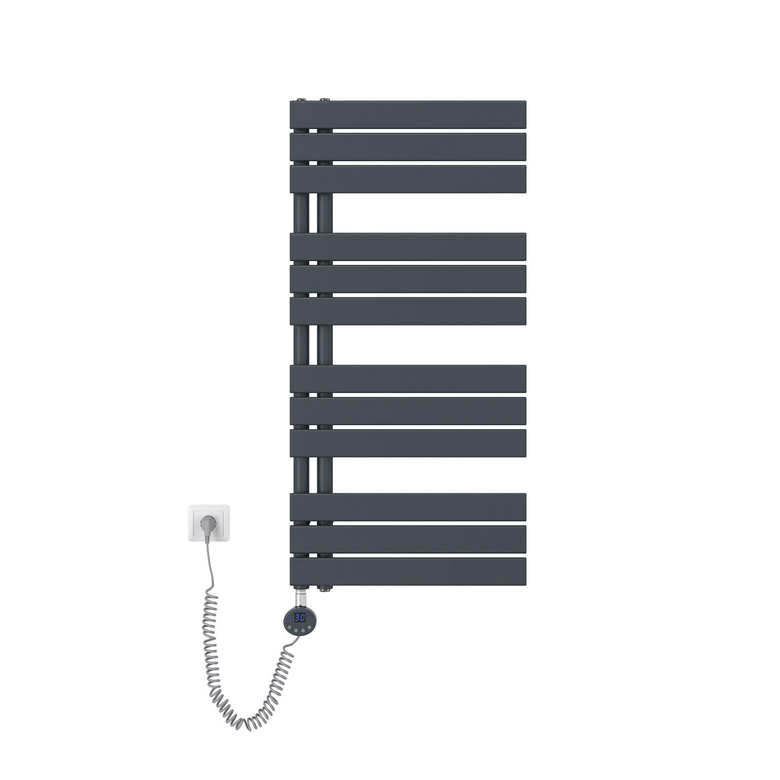 HEIZKÖRPER Elektrisch WLAN Thermostat Anthrazit 100/50 cm - Anthrazit, Metall (50/104.1/5.9cm) - EMKE