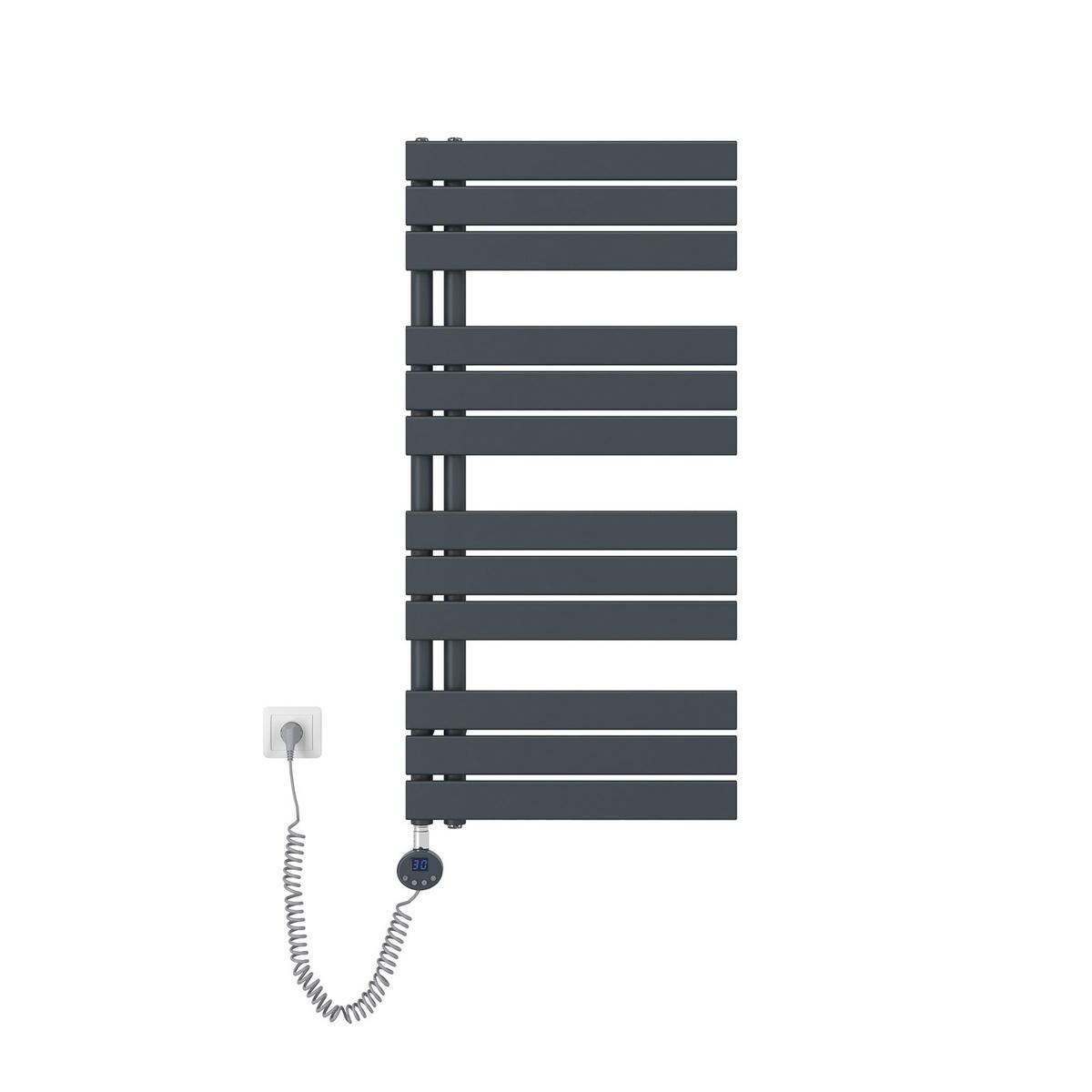 HEIZKÖRPER Elektrisch WLAN Thermostat Anthrazit 100/50 cm - Anthrazit, Metall (50/104.1/5.9cm) - EMKE