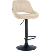 BARHOCKER Lederlook creme - Creme/Schwarz, Textil/Metall (47/85/48cm) - CLP