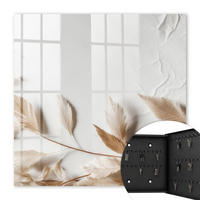 SCHLÜSSELBOX Schwarz 30x30 cm- Türöffnung nach rechts - Subtile Natur - Beige, Metall (30/30/5cm) - TULUP