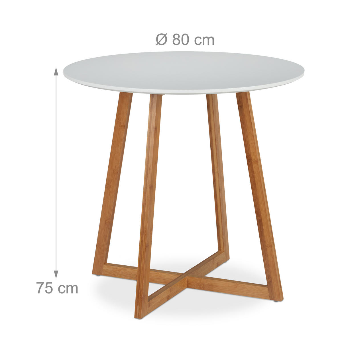 RUNDER - Multicolor, Holz/Holzwerkstoff (80/80/75cm) - Relaxdays