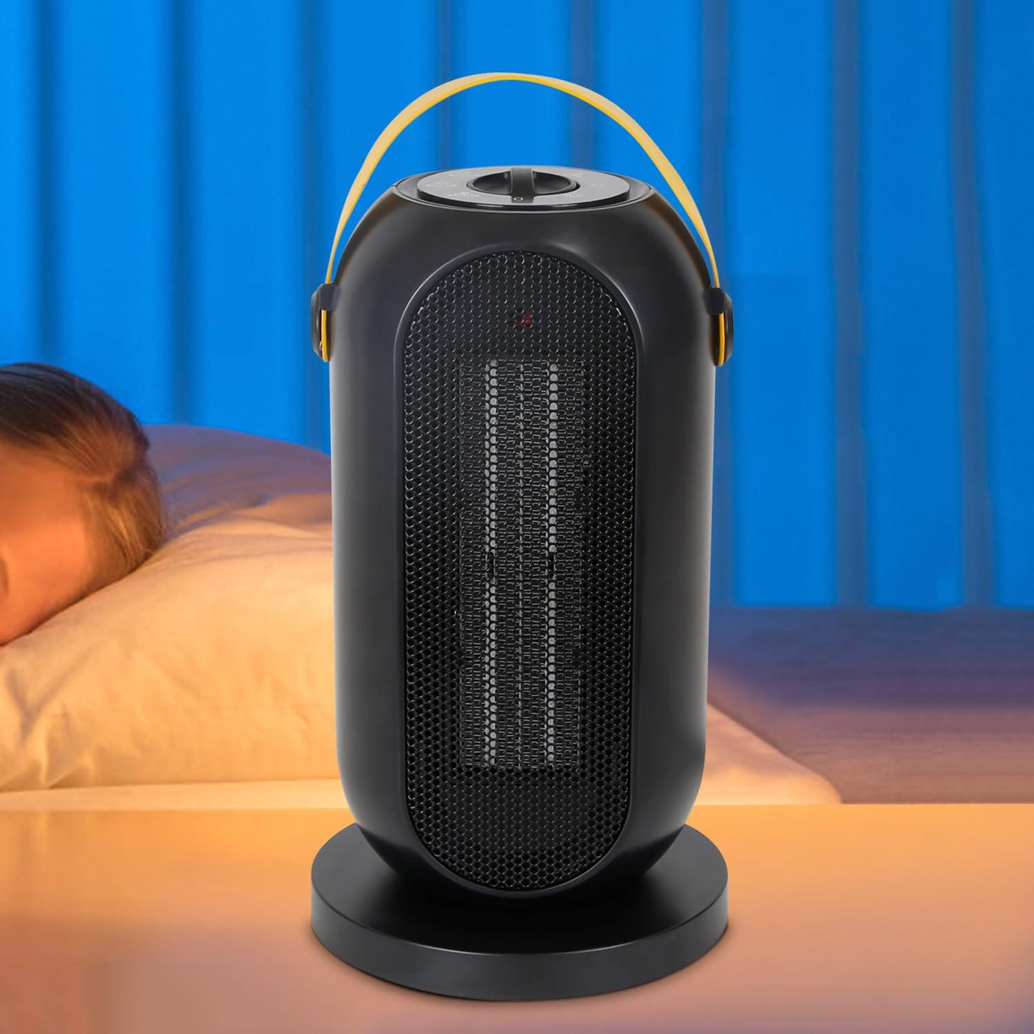 Thumbnail - ZMH Heizungslüfter, Schwarz, Kunststoff, 16x24x16 cm, Freizeit, Heizen & Kühlen, Heizstrahler