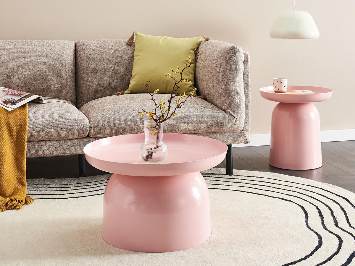 COUCHTISCH Rosa Torrens - Pink, Metall (60/60/36cm) - Beliani