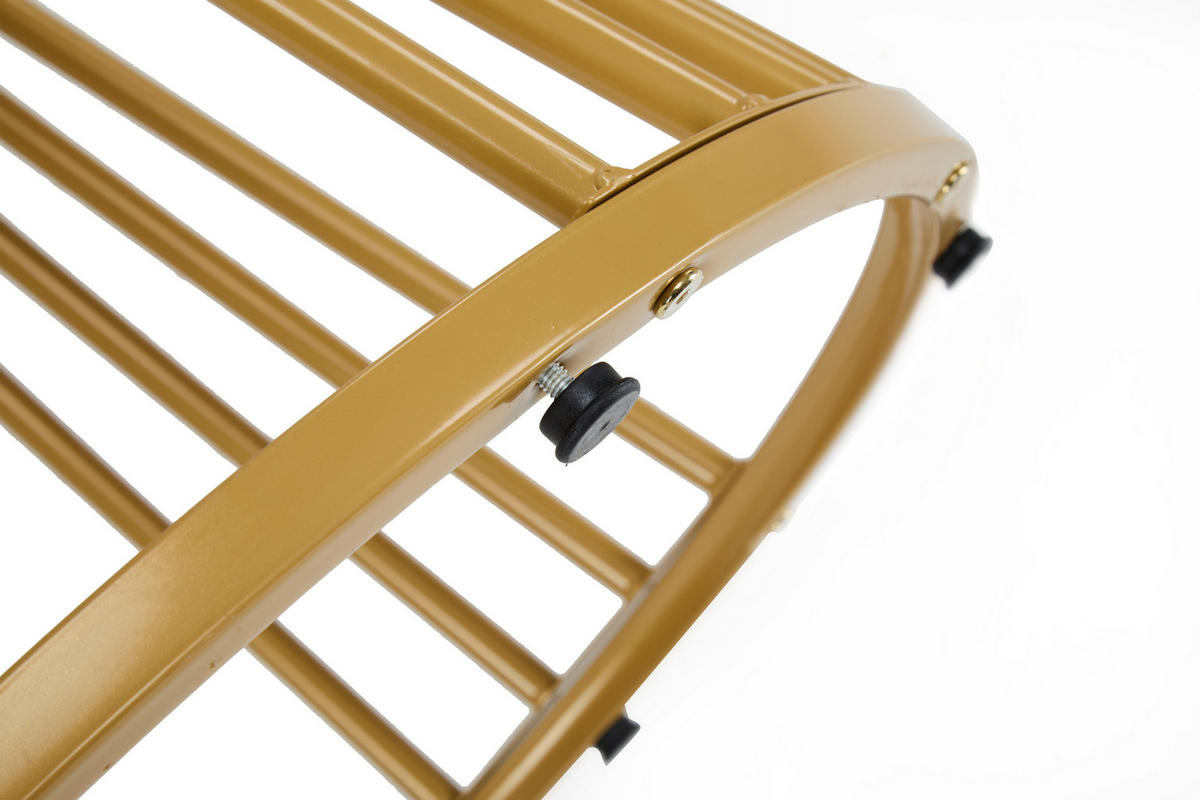 ESSTISCH Marmoroptik Weiß/Goldfarben 100/75 cm - Weiß, Holz (100/100/75cm) - PANGIVO