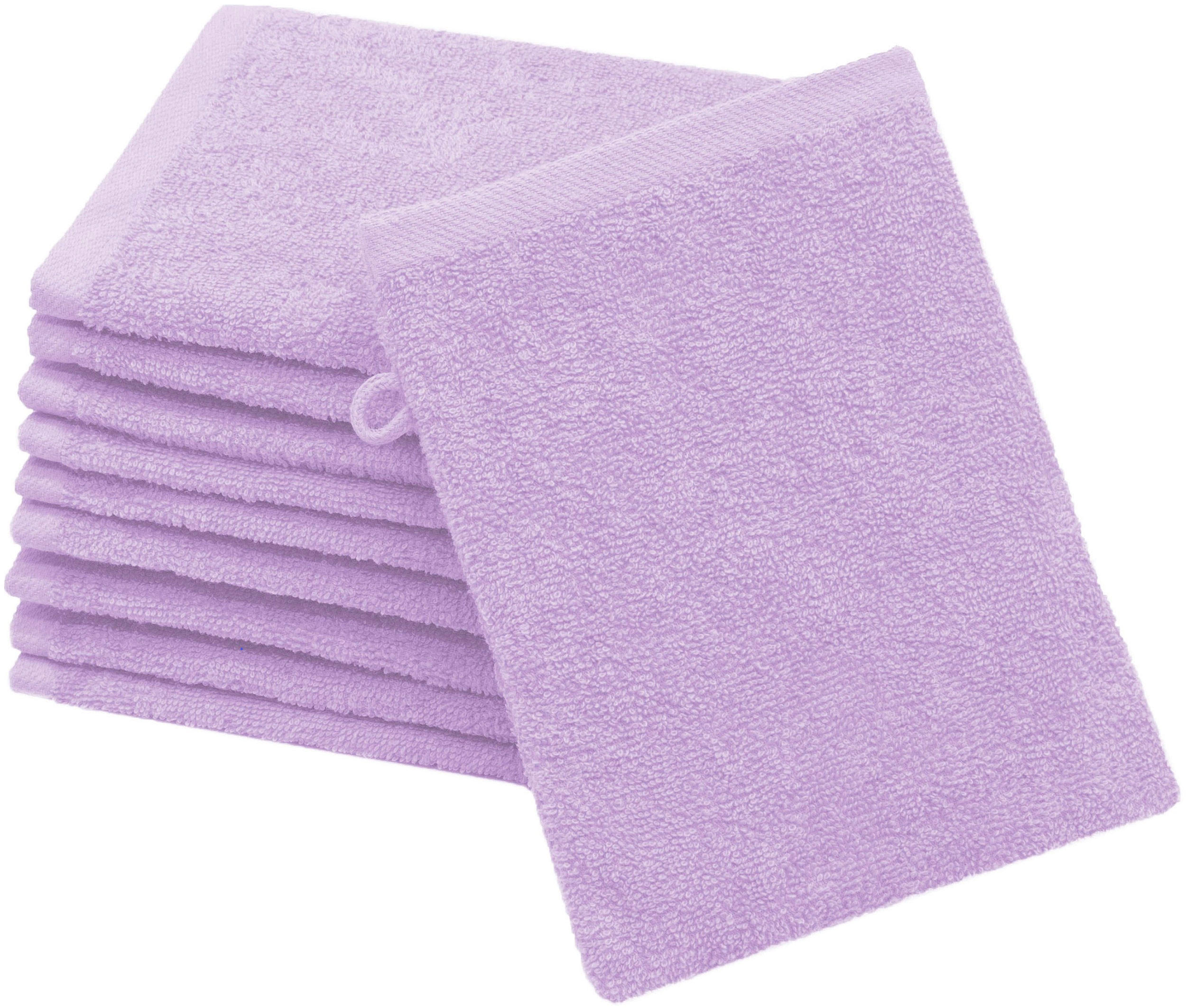 WASCHHANDSCHUH, 10er-Set, 16x21 cm, 100% Baumwolle, Rosa - Flieder, Textil (16/21cm) - Zollner