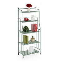 STANDREGAL - Grün, Metall (56/133/28cm) - Relaxdays