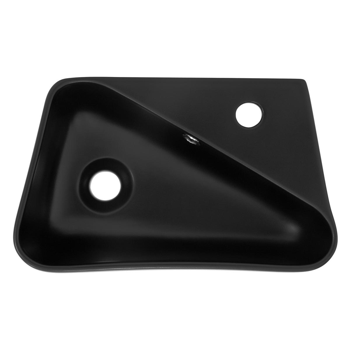 WASCHBECKEN - Schwarz, Keramik (27/13/45cm) - ML-DESIGN