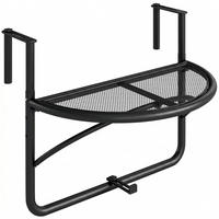 BALKONHÄNGETISCH, Schwarz, Metall - Schwarz, Metall (60/47/50cm) - Outsunny