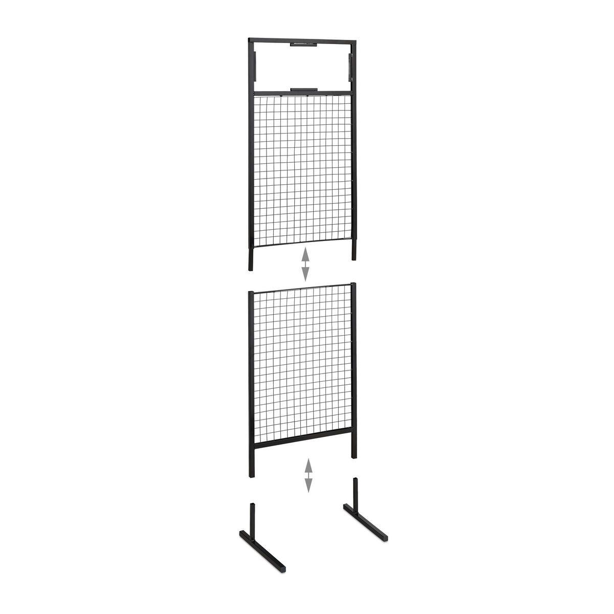 LOCHBLECHSTÄNDER - Schwarz, Metall (65.5/215/44.5cm) - Relaxdays