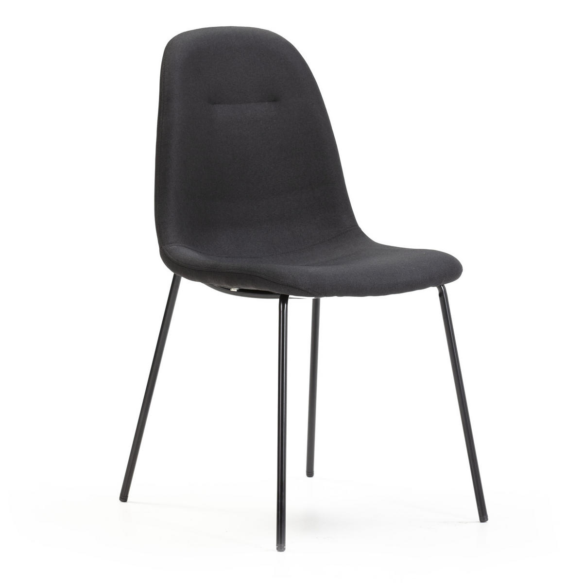 STUHL 2er-Set Brenda Schwarz - Schwarz, Textil/Metall (54/85/44cm) - VS Venta-stock