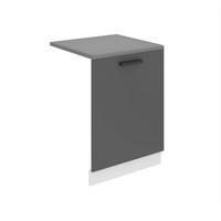 FRONTBLENDE für Geschirrspüler 60 cm, mit Sockelleiste, Silber matt - Silberfarben, Holz (60/71.5/1.6cm) - B BELINI GROUP