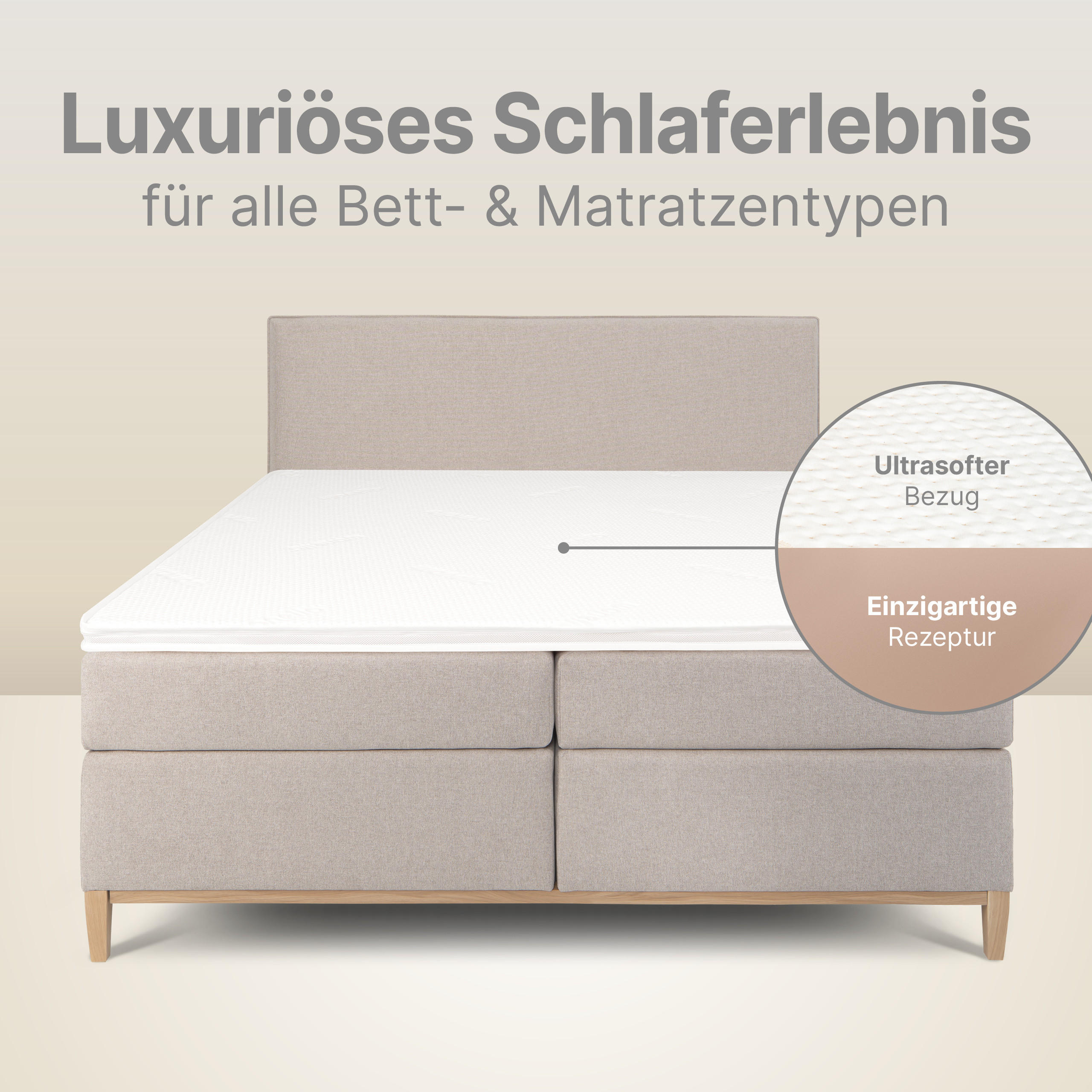 TOPPER 100/200 cm Premium - Weiß, Textil (100/200cm) - wonello