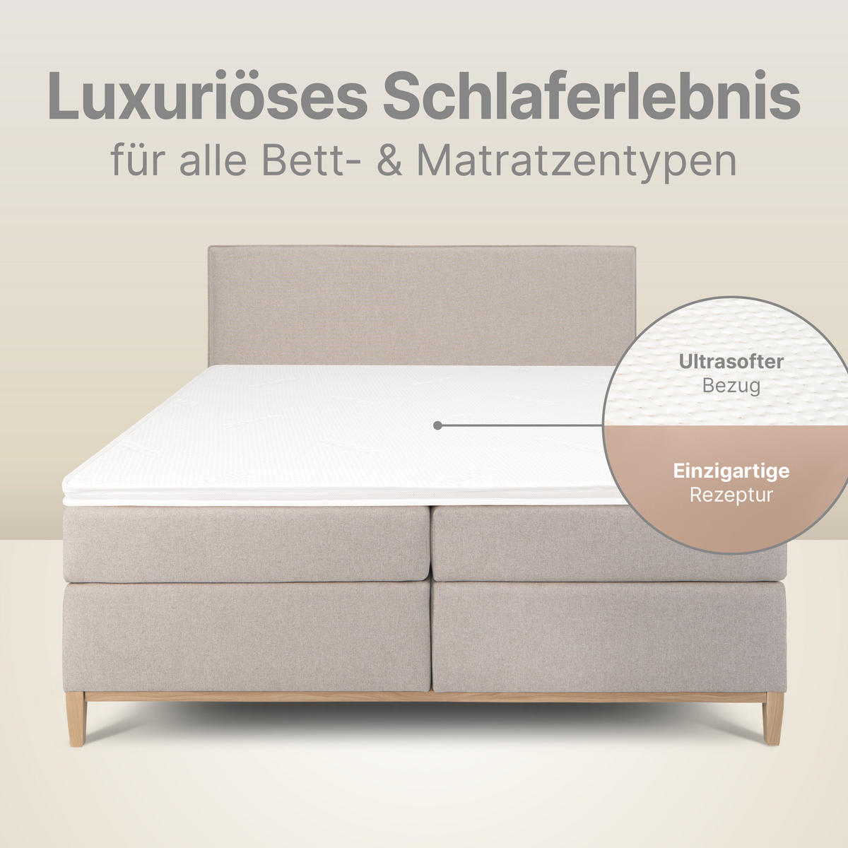 TOPPER 120/200 cm Premium - Weiß, Textil (120/200cm) - wonello