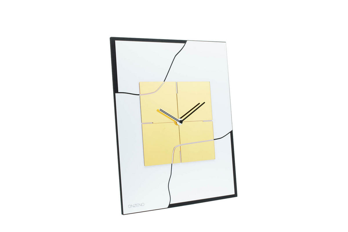 WANDUHR Design Weiß 40/51 cm - Weiß, Kunststoff (2.16/50.5/1cm) - ONZENO