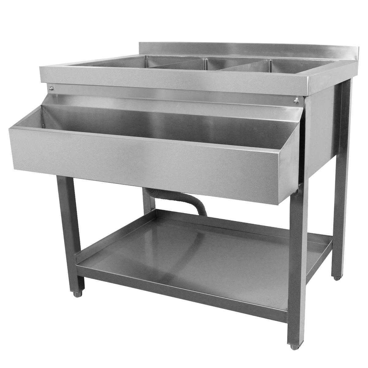 COCKTAIL-STATION Gastro-Bar aus Edelstahl - Alufarben, Metall (84/1/55cm) - Monstershop
