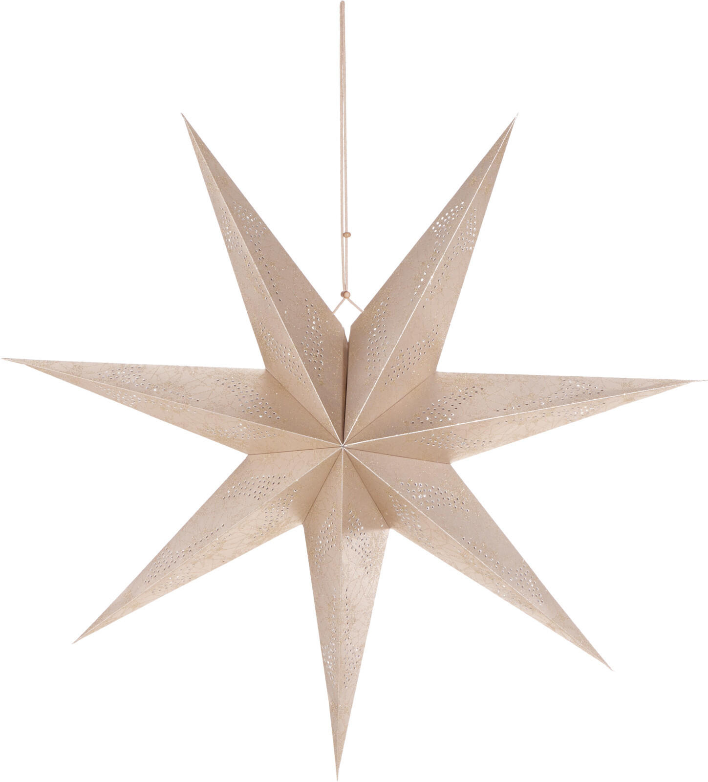 PAPIERSTERN mit 7 Armen 60/15/60 cm - Goldfarben, Papier (15/60/60cm) - Home Styling Collection