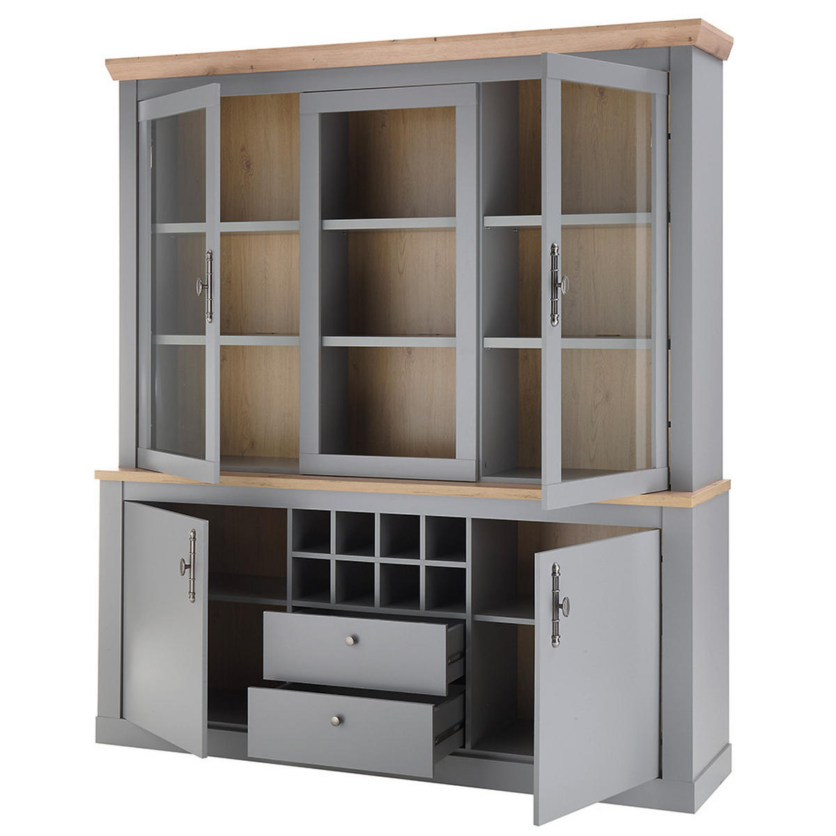 BUFFET Chatham-61 - Grau, Holzwerkstoff (184/205/44cm) - Lomado