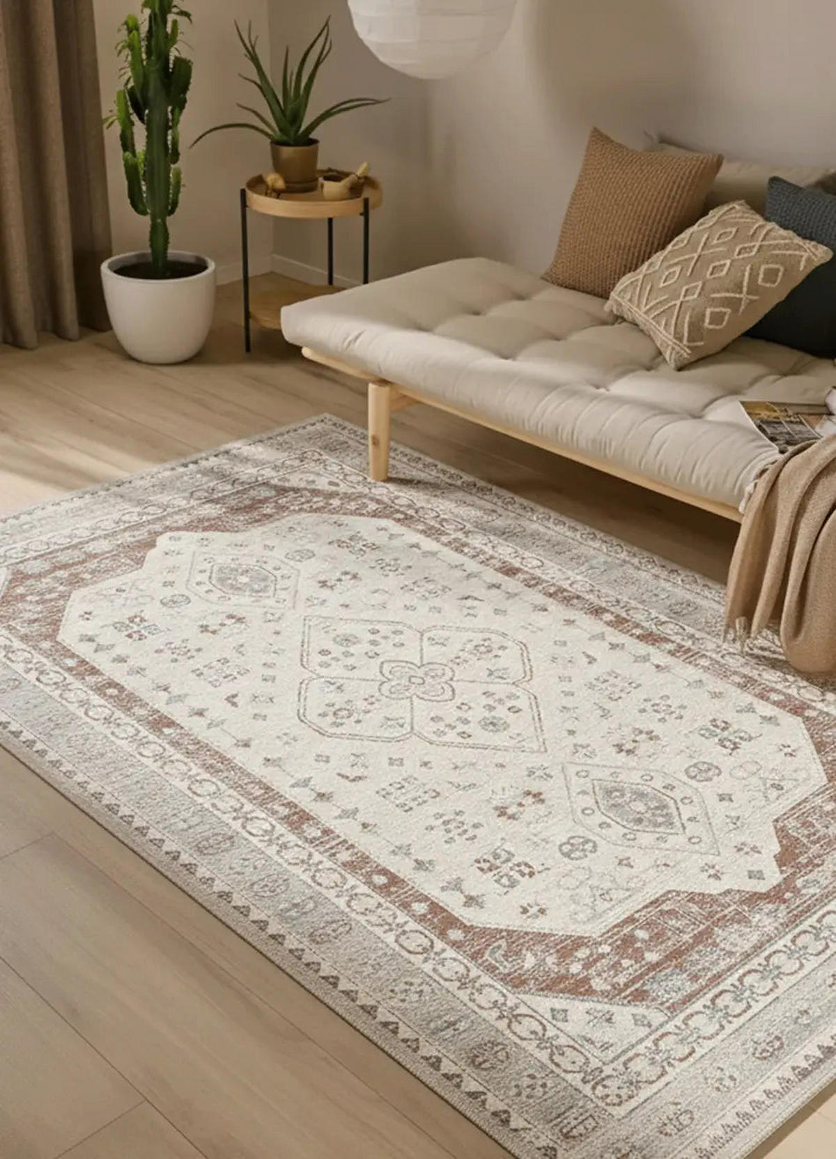 IN- & OUTDOOR-TEPPICH Grau / Kupfer Lua 120/170 cm - Grau/Kupferfarben, Textil (120/170cm) - Atticgo