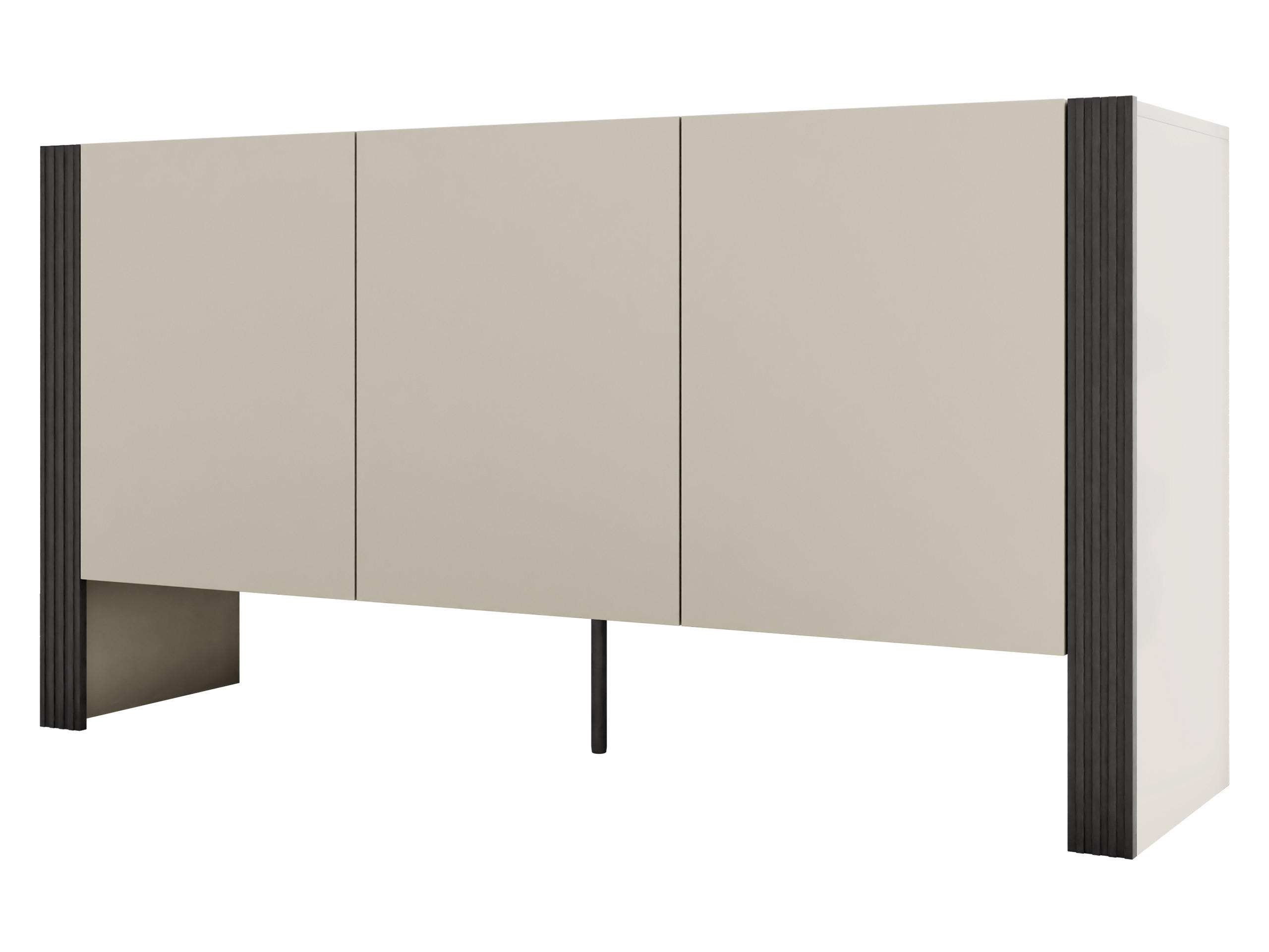 KOMMODE 150 3D Tore 03 - Kaschmir/Schwarz, Holzwerkstoff (151/79/41cm) - MIRJAN24