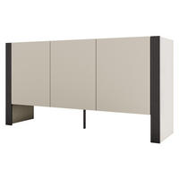 KOMMODE 150 3D Tore 03 - Kaschmir/Schwarz, Holzwerkstoff (151/79/41cm) - MIRJAN24