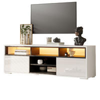 TV-ELEMENT mit LED 150 x 35 x 50 cm Hochglanz Weiß - Weiß, Holzwerkstoff (35/50/150cm) - Beauniv