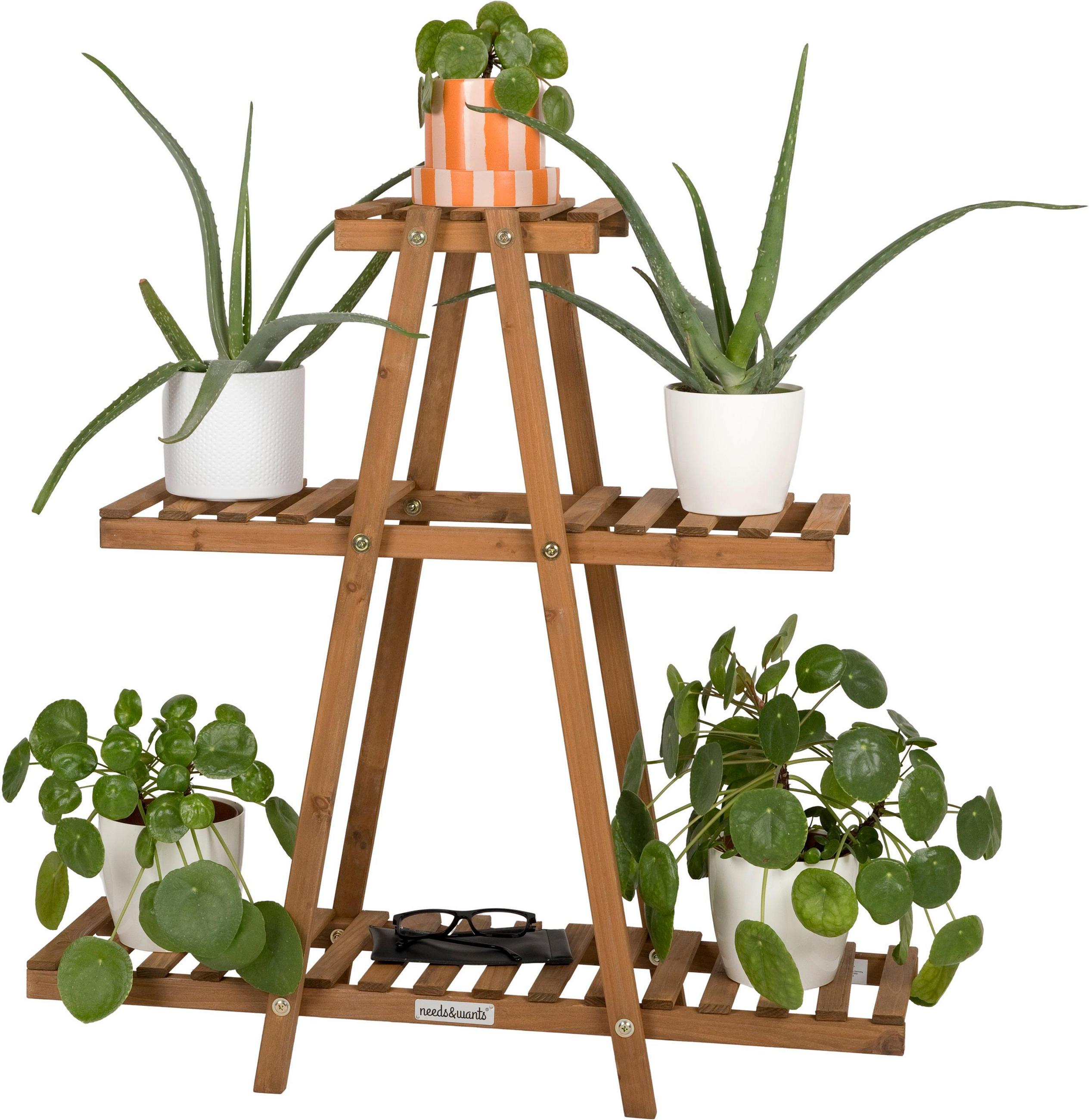 PFLANZENSTÄNDER aus Holz wetterfest für Balkon & Garten - Braun, Holz (83/83/28cm) - needs&wants
