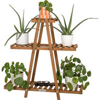 PFLANZENSTÄNDER aus Holz wetterfest für Balkon & Garten - Braun, Holz (83/83/28cm) - needs&wants