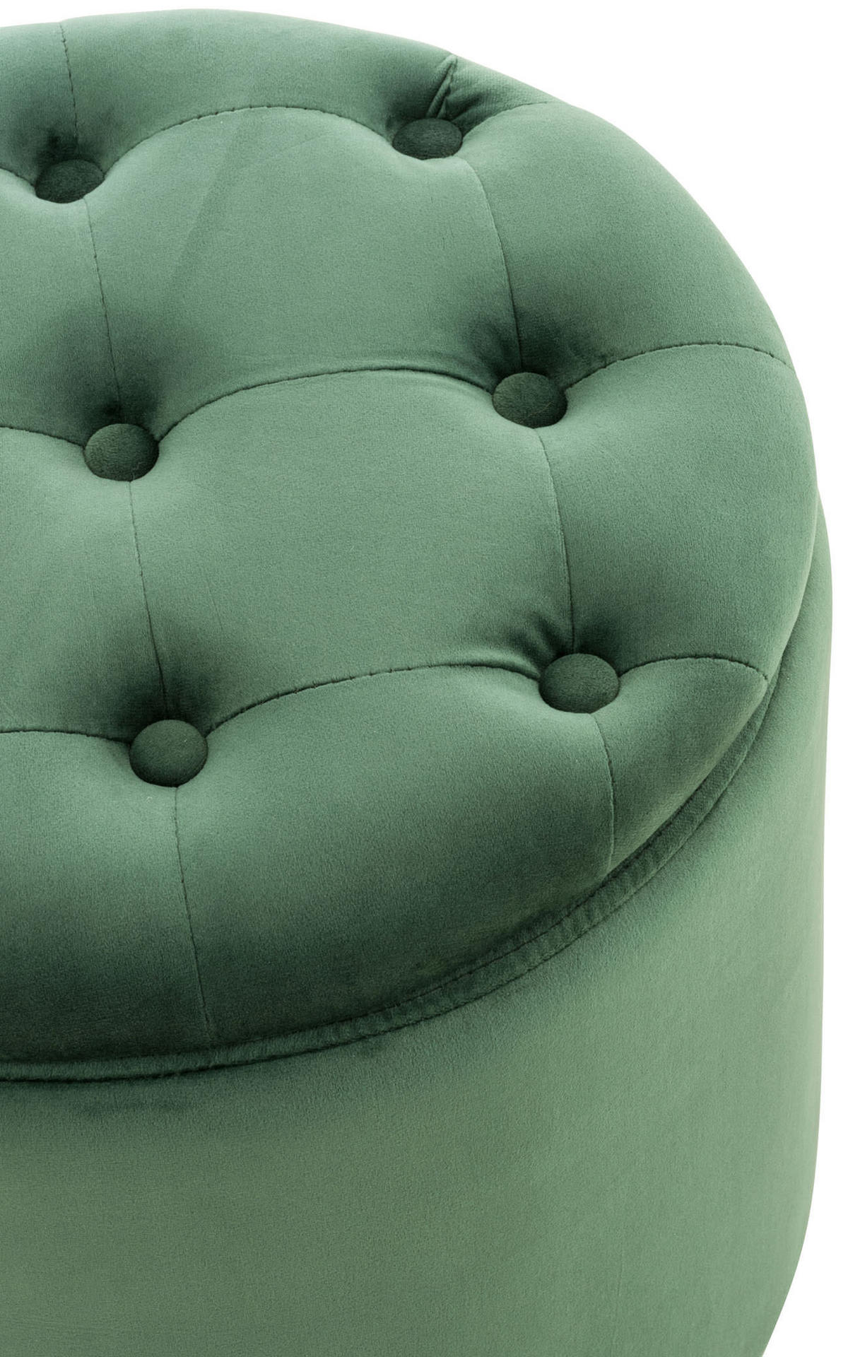 SITZWÜRFEL Samt Grün - Schwarz/Grün, Kunststoff/Textil (44/42/44cm) - CLP