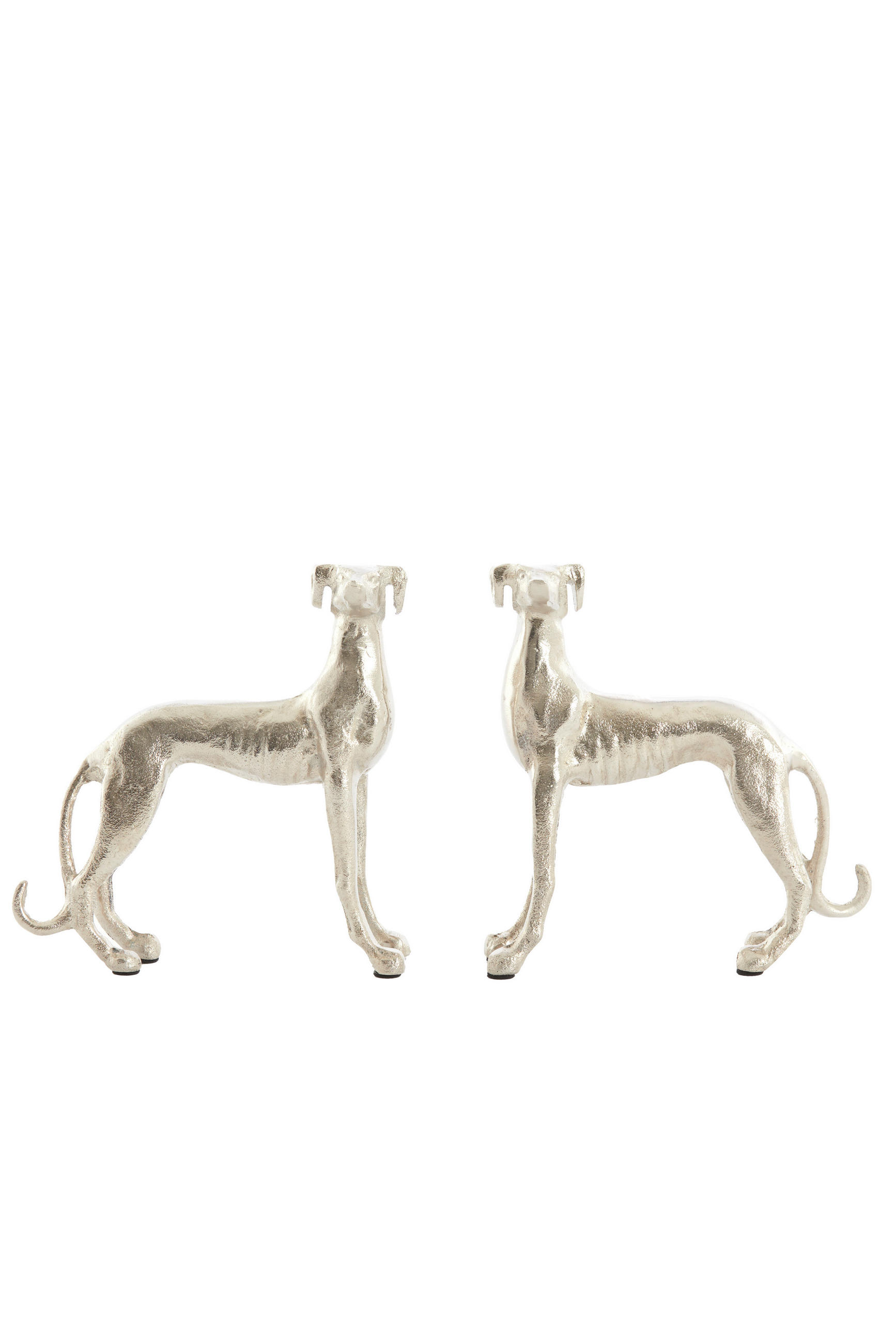 ORNAMENT Dogs Silber 17/8/18 cm - Silberfarben, Metall (8/18/17cm) - Light & Living