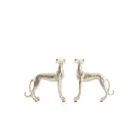 ORNAMENT Dogs Silber 17/8/18 cm - Silberfarben, Metall (8/18/17cm) - Light & Living