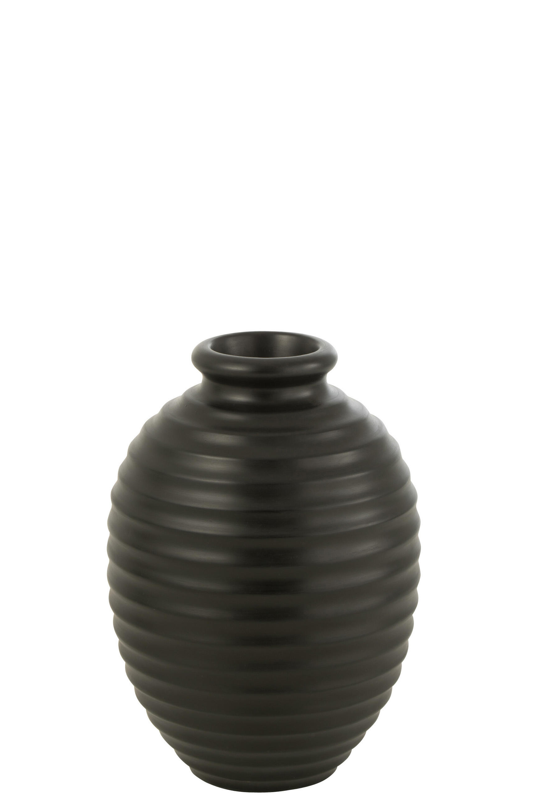 BLUMENTOPF OVAL - Töpferei - Schwarz - S - Ø 35 cm - Schwarz, Keramik (35/52cm) - J-Line