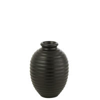 BLUMENTOPF OVAL - Töpferei - Schwarz - S - Ø 35 cm - Schwarz, Keramik (35/52cm) - J-Line