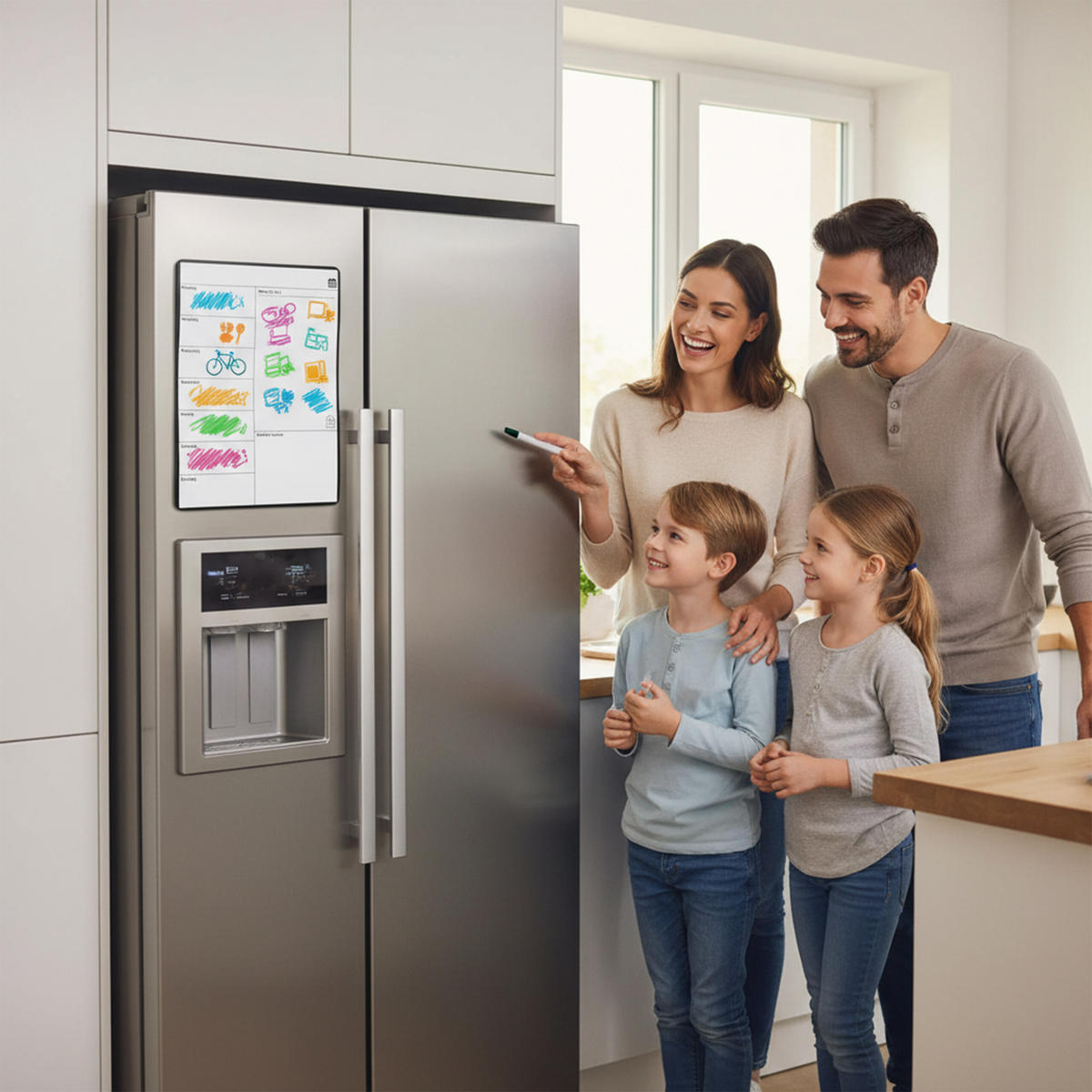 JEDÁLNY lístok Týžd. plán - biela, plast/papier (30/42/0.7cm) - Relaxdays