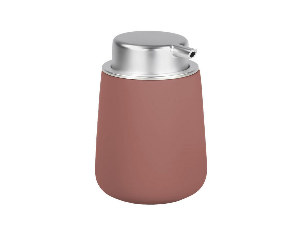 BAD ACCESSOIRES SET Nova 3tlg. peach red (pfirsich rot) - Rot, Kunststoff (23/29/23cm) - Zone Denmark
