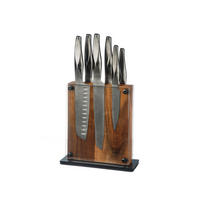 KÜCHENMESSERBLOCK Larus Rauma - 7 Teile - Grau, Metall (1cm) - Björn