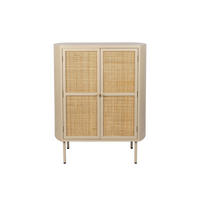 AUFBEWAHRUNGSSCHRANK Amaya Wohnzimmerschränke Rattan - Beige, Holzwerkstoff (80/100/38cm) - Housecraft Living