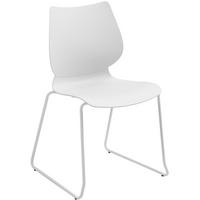 BESUCHERSTUHL Kunststoff Weiß - Weiß, Kunststoff/Metall (47/86/50cm) - CLP
